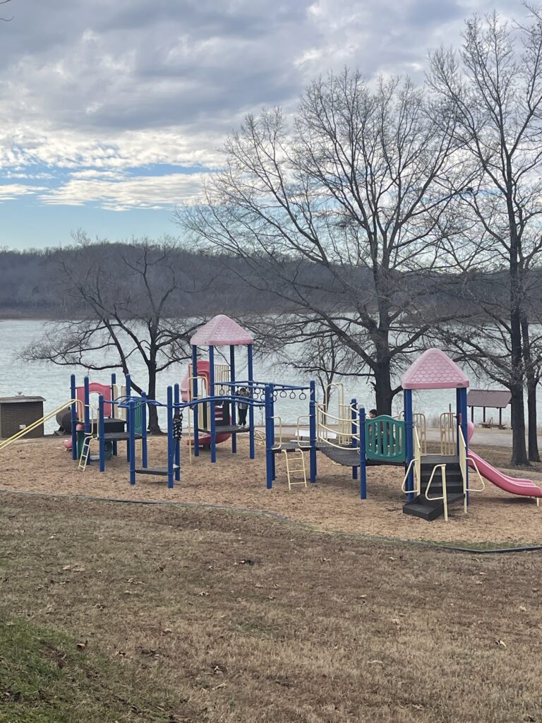 the playground at Clearwater Lake in the Mark Twain National Forest of the Ozarks in Missouri
